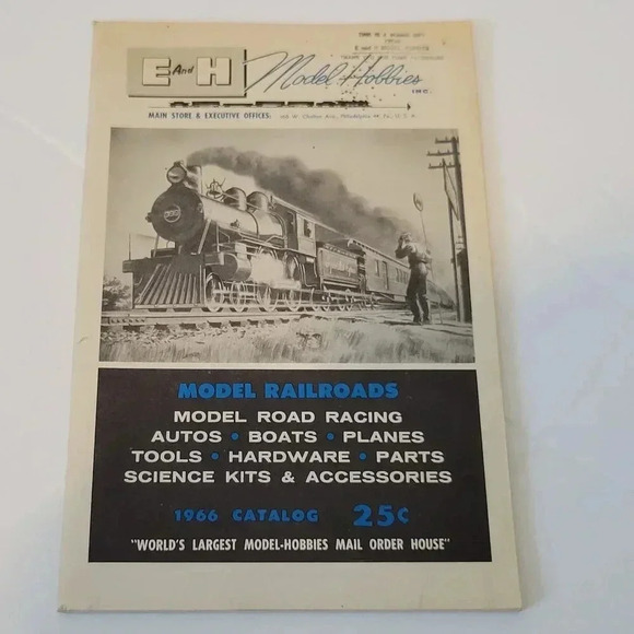 1966 E and H Model Hobbies Catalog Railroads Road Racing Boats Planes Tools Part - Picture 1 of 3